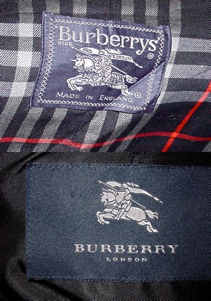 etichetta burberry vintage|burberry logo pre 1990.